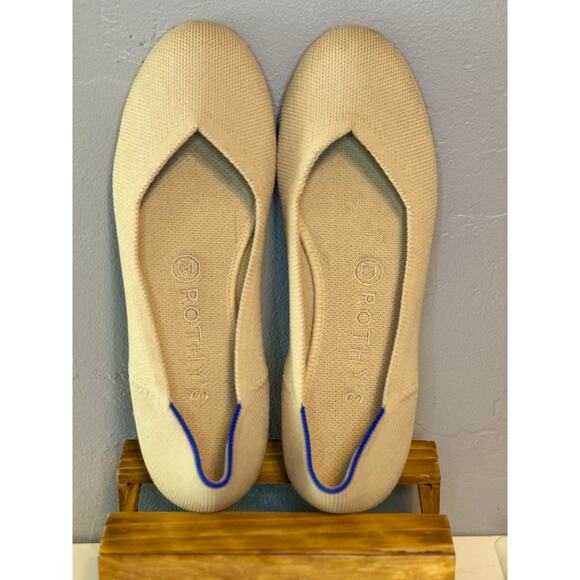 Rothys Shoes - Rothy's The Flat Ecru Slip On Ballet Shoe Women’s Size 8 Neutral Beige/Ecru